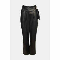 Warehouse Faux Leather D Ring Peg Trouser For Female -Warehouse Sales Store unnamed file 5121