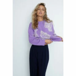 Warehouse Flower Jacquard Knit Jumper For Female -Warehouse Sales Store unnamed file 5128