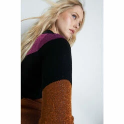 Warehouse Abstract Metallic Knit Top For Female -Warehouse Sales Store unnamed file 5154