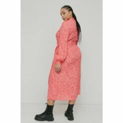 Warehouse Plus Size Woven Midi Shirt Dress In Animal For Female -Warehouse Sales Store unnamed file 5185