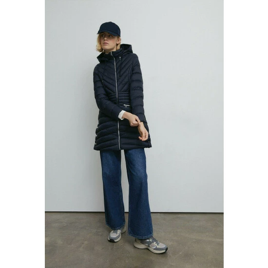 Warehouse Lightweight Midi Packable Padded Jacket For Female 8 Warehouse Lightweight Midi Packable Padded Jacket For Female - Image 6