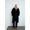 Warehouse Glossy Fur Coat For Female