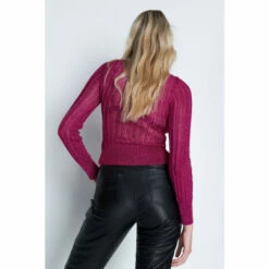 Warehouse Metallic Yarn Knit Cardigan For Female -Warehouse Sales Store unnamed file 558