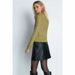 Warehouse Tinsel Rib Tie Knit Cardigan For Female -Warehouse Sales Store unnamed file 580