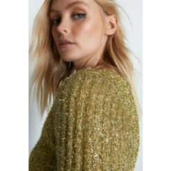 Warehouse Tinsel Rib Tie Knit Cardigan For Female -Warehouse Sales Store unnamed file 582