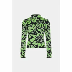 Warehouse WH X William Morris Society Metallic Floral Knit Top For Female -Warehouse Sales Store unnamed file 610