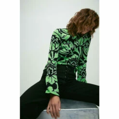 Warehouse WH X William Morris Society Metallic Floral Knit Top For Female -Warehouse Sales Store unnamed file 611
