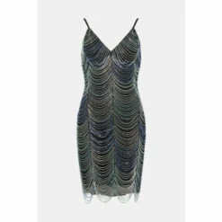 Warehouse Beaded Tassel Ombre Mini Dress For Female -Warehouse Sales Store unnamed file 620