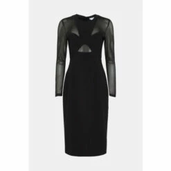 Warehouse Illusion Detail Midi Dress For Female -Warehouse Sales Store unnamed file 636