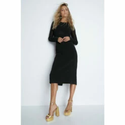 Warehouse Illusion Detail Midi Dress For Female -Warehouse Sales Store unnamed file 638