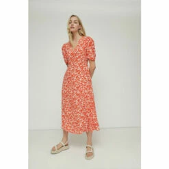 Warehouse Midi Tea Dress In Floral For Female -Warehouse Sales Store unnamed file 643