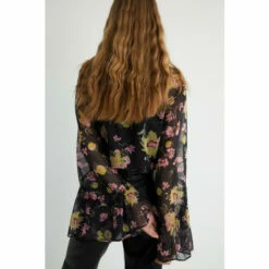 Warehouse Recycled High Neck Flute Sleeve Blouse For Female -Warehouse Sales Store unnamed file 659