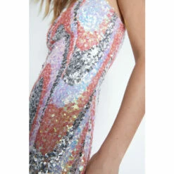 Warehouse Sequin Swirl Midi Dress For Female -Warehouse Sales Store unnamed file 667