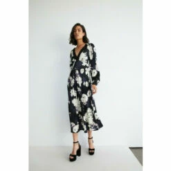 Warehouse Lace Insert Floral Print Midi Dress For Female -Warehouse Sales Store unnamed file 688