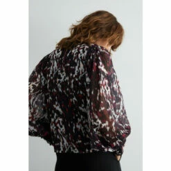 Warehouse Animal Foil High Neck Blouse For Female -Warehouse Sales Store unnamed file 714