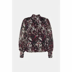 Warehouse Animal Foil High Neck Blouse For Female -Warehouse Sales Store unnamed file 715