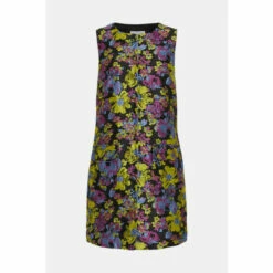 Warehouse Floral Jacquard Button Through Shift Dress For Female -Warehouse Sales Store unnamed file 720