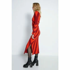 Warehouse Diagonal Stripe Knit Midi Dress For Female -Warehouse Sales Store unnamed file 724