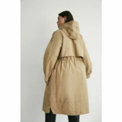 Warehouse Plus Size Quilted Hem Parka For Female -Warehouse Sales Store unnamed file 750