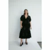 Warehouse Plus Size Velvet Embroidered Tiered Midi Dress For Female -Warehouse Sales Store unnamed file 775