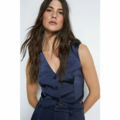 Warehouse Premium Bonded Satin Waistcoat For Female -Warehouse Sales Store unnamed file 782