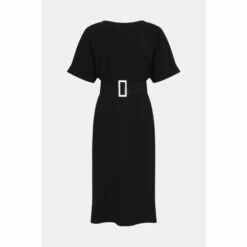 Warehouse Multi Stitch Belted Soft Shift Dress For Female -Warehouse Sales Store unnamed file 801