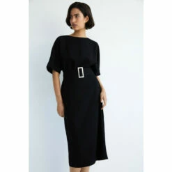 Warehouse Multi Stitch Belted Soft Shift Dress For Female -Warehouse Sales Store unnamed file 802