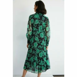 Warehouse Recycled Floral Belted Pleated Midi Shirt Dress For Female -Warehouse Sales Store unnamed file 806