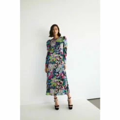 Warehouse Floral Pleated Puff Sleeve Maxi Dress For Female -Warehouse Sales Store unnamed file 813