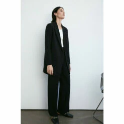 Warehouse Double Crepe Longline Single Breasted Blazer For Female