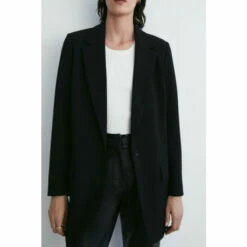Warehouse Double Crepe Longline Single Breasted Blazer For Female -Warehouse Sales Store unnamed file 829