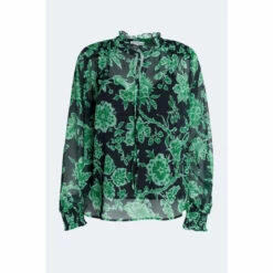 Warehouse Recycled Polyester Floral Tie Neck Blouse For Female -Warehouse Sales Store unnamed file 892