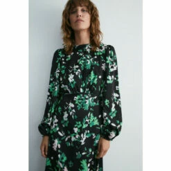 Warehouse Floral Print Long Sleeve Tea Midi Dress For Female -Warehouse Sales Store unnamed file 895