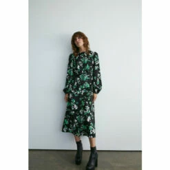 Warehouse Floral Print Long Sleeve Tea Midi Dress For Female -Warehouse Sales Store unnamed file 898