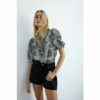 Warehouse Animal Short Sleeve Button Through Blouse For Female -Warehouse Sales Store unnamed file 939