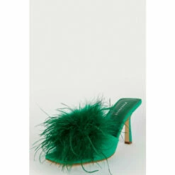 Warehouse Feather Detail Heeled Mule For Female -Warehouse Sales Store unnamed file 947