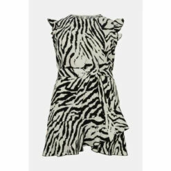 Warehouse Plus Size Zebra Crepe Ruffle Hem Dress For Female 10 Warehouse Plus Size Zebra Crepe Ruffle Hem Dress For Female -Warehouse Sales Store unnamed file 954