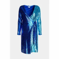 Warehouse Rectangle Sequin Wrap Mini Dress For Female -Warehouse Sales Store unnamed file 970